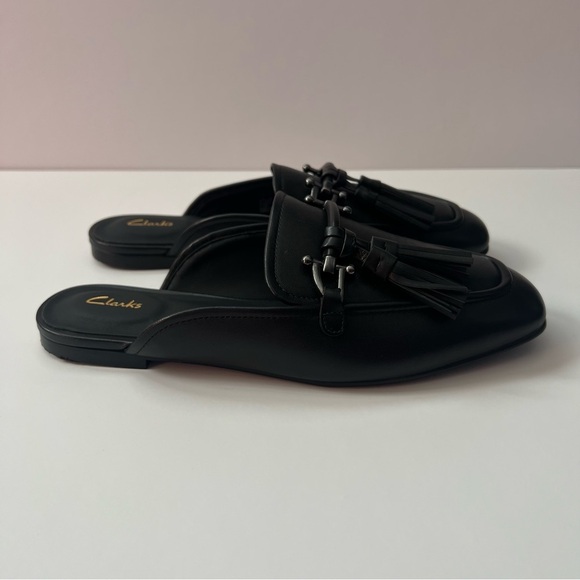 Clarks Pure2 Trim Leather Embellished Square Toe Mules - Picture 6 of 7